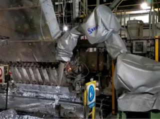 Robotic Zinc slag collector 