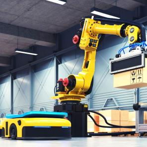 Рука робота на заводе