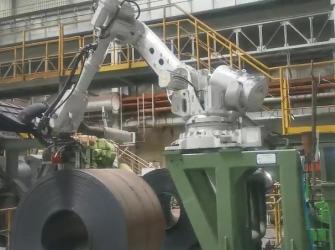 Robotic Coil packaing Strip Remover 